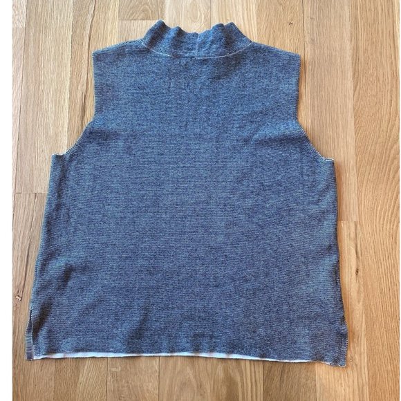 Anthropologie Moth Tank Top Mock Neck Sleeveless Sweater Striped Medium - Picture 2 of 7